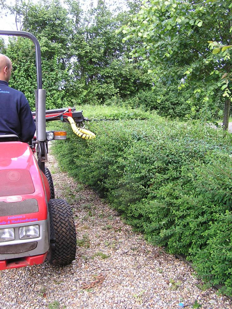 Professionel hegnsklipning med traktor